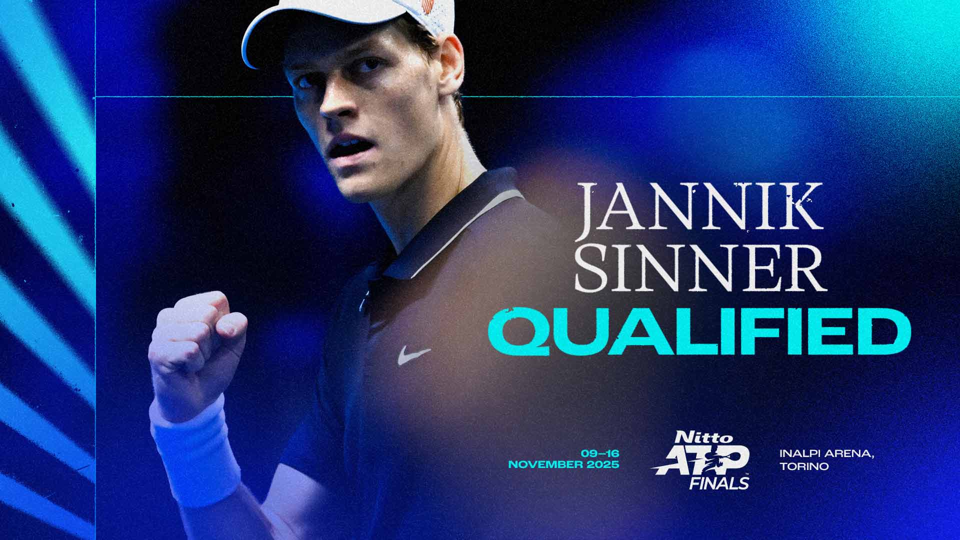 Jannik Sinner qualifies for the Nitto ATP Finals 2025.
